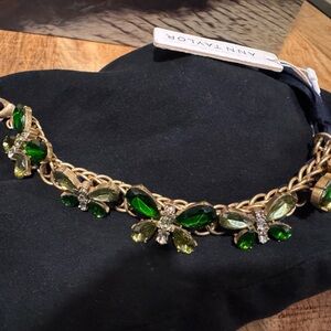Ann Taylor NWT Butterfly Stones Bracelet Green